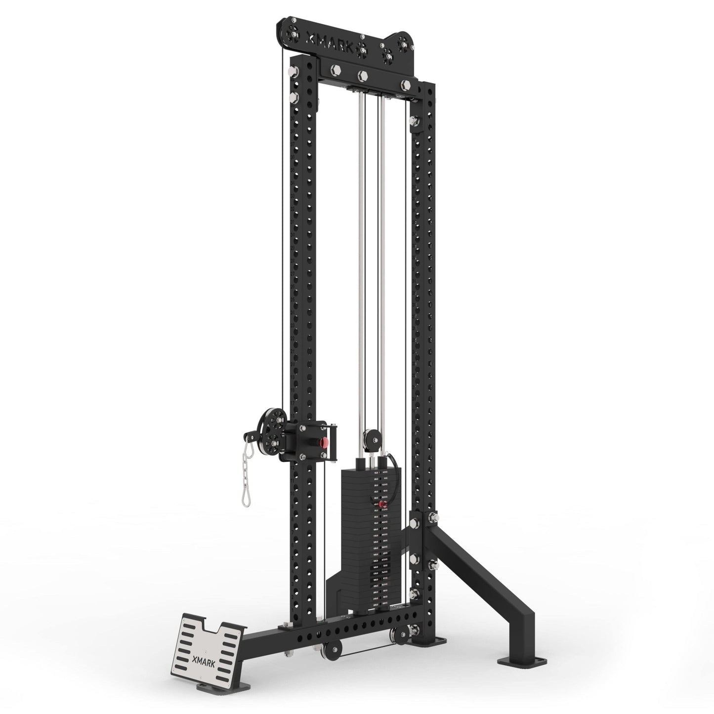Commercial Single - Stack Functional Trainer, Low Row, Cable Attachments - Grit Grind Strength