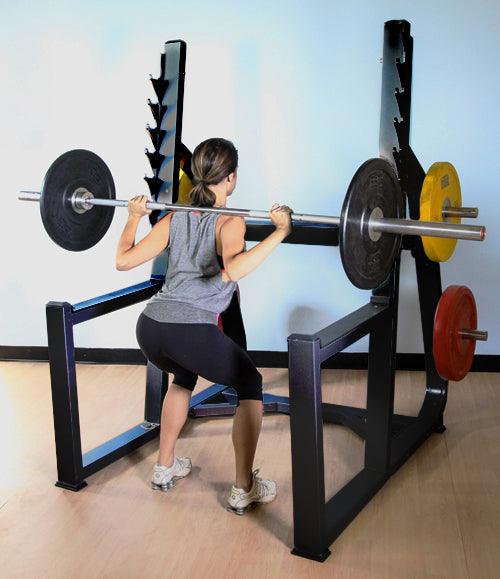 Commercial Squat Rack Kits - Muscle D Fitness - Gym Storage - Black / Silver - Grit Grind Strength