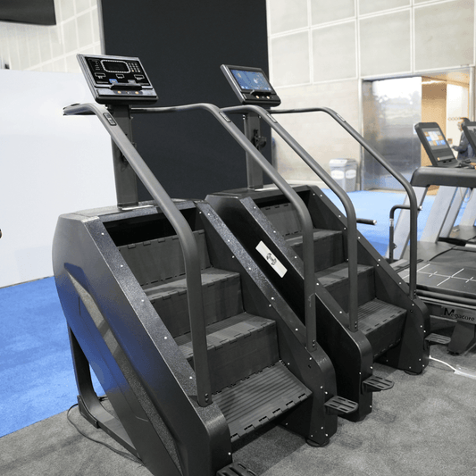 Commercial Stair Climber - Stepmill - LED Screen - Muscle D Fitness - Durable - Black - Heart Rate Monitor - Grit Grind Strength