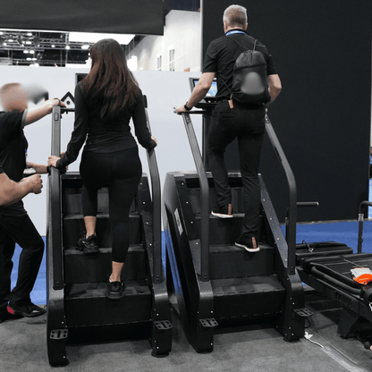 Commercial Stair Climber - Stepmill - LED Screen - Muscle D Fitness - Durable - Black - Heart Rate Monitor - Grit Grind Strength