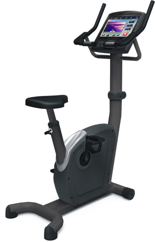 Commercial Upright Bike - Touch Screen - Muscle D Fitness - Adjustable Seat - Contact Heart Rate - Grit Grind Strength