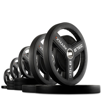 Commercial Urethane Olympic Weight Plates - Grit Grind Strength