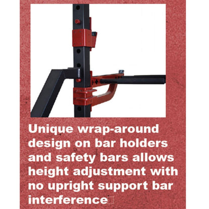 Compact Half Cage Complete Weight Kit - Muscle D Fitness - Storage Squat Rack Adjustable - Dip Handles - Grit Grind Strength