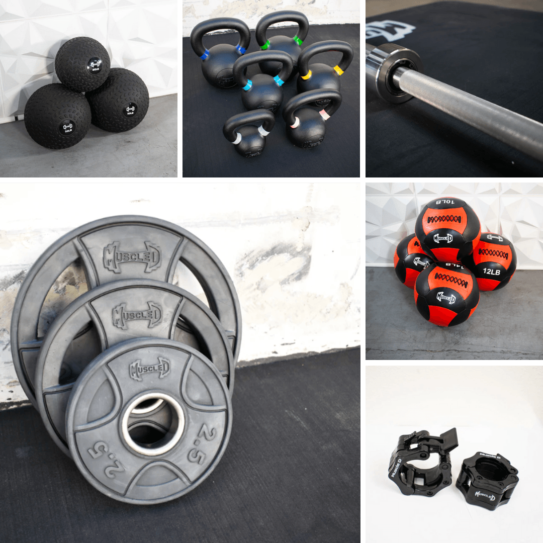 Complete Strength Training Kit - Hard Chrome Bar - Weight Plates - Home Gym - Grit Grind Strength