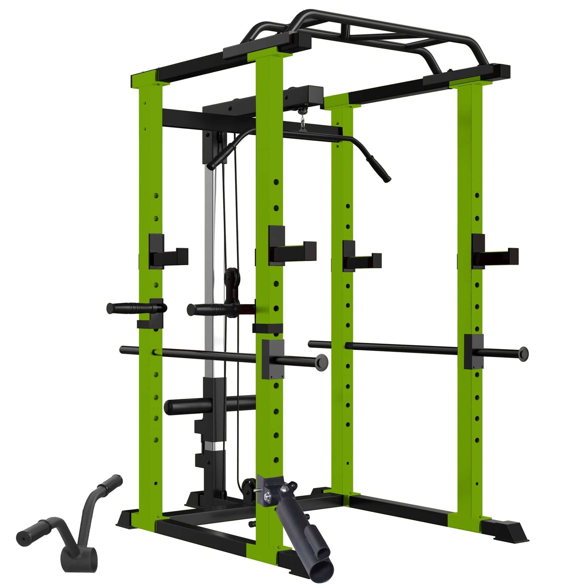Core Sports & Fitness Power Cage | 1000 lb Heavy - Duty Home Gym Rack - Green - Grit Grind Strength