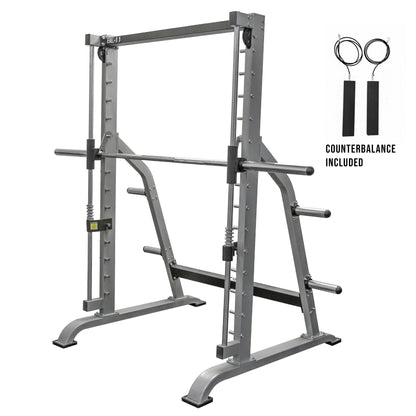 Counterbalanced Smith Machine with Plate Storage Pegs - Grit Grind Strength