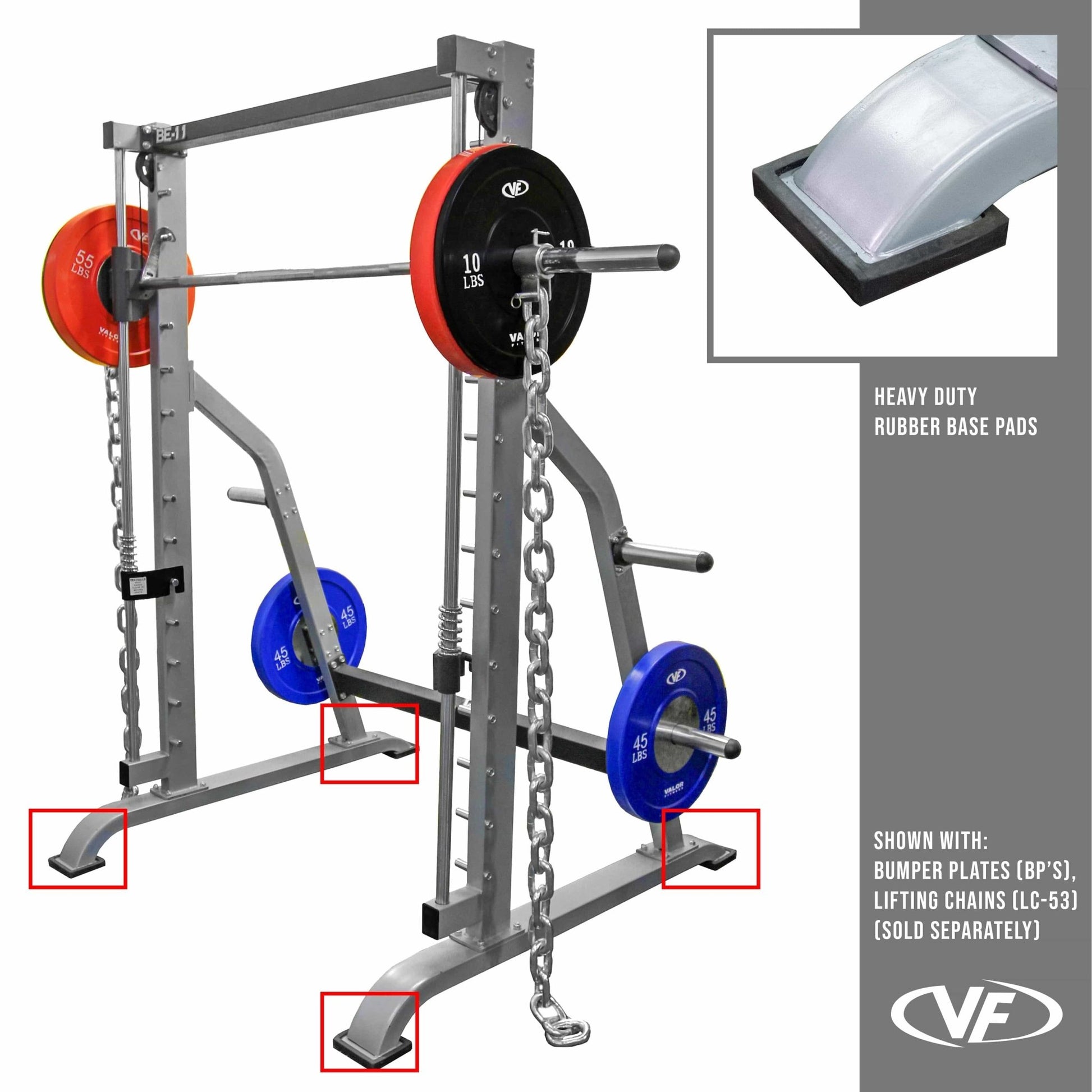 Counterbalanced Smith Machine with Plate Storage Pegs - Grit Grind Strength