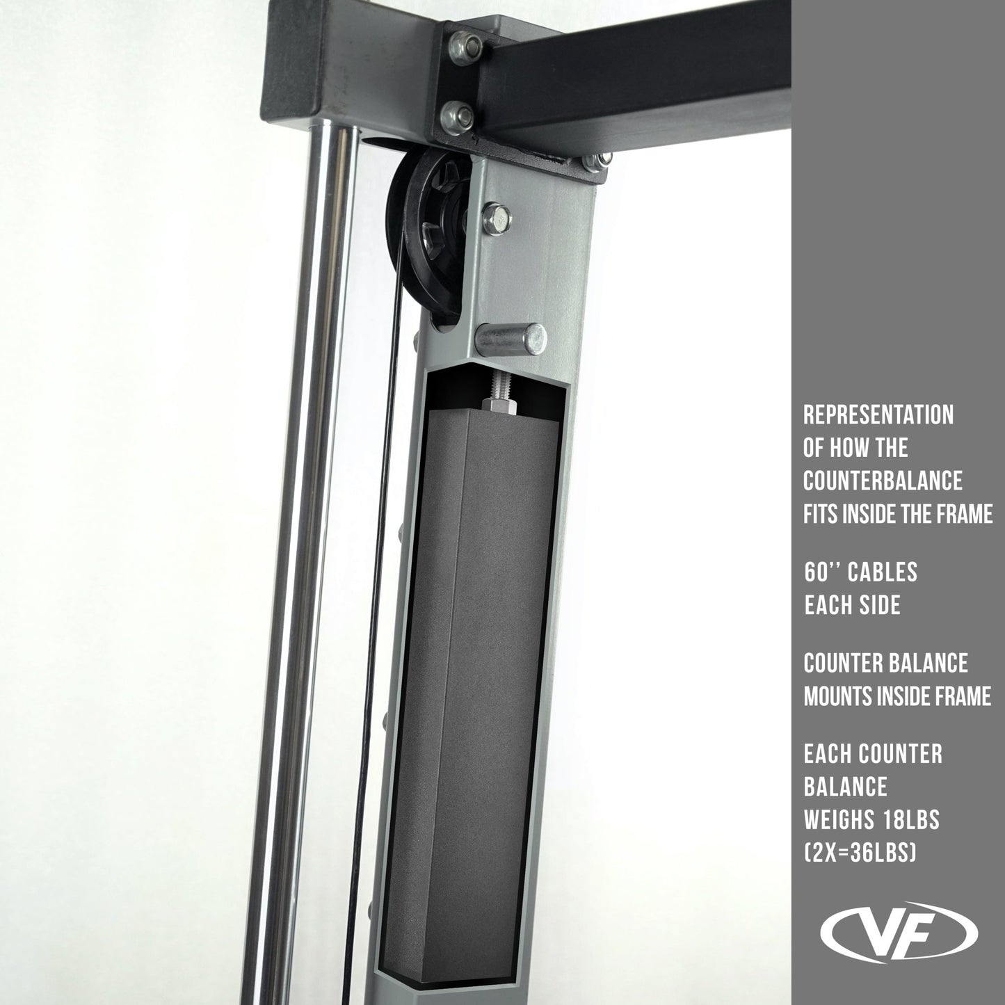 Counterbalanced Smith Machine with Plate Storage Pegs - Grit Grind Strength