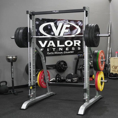 Counterbalanced Smith Machine with Plate Storage Pegs - Grit Grind Strength