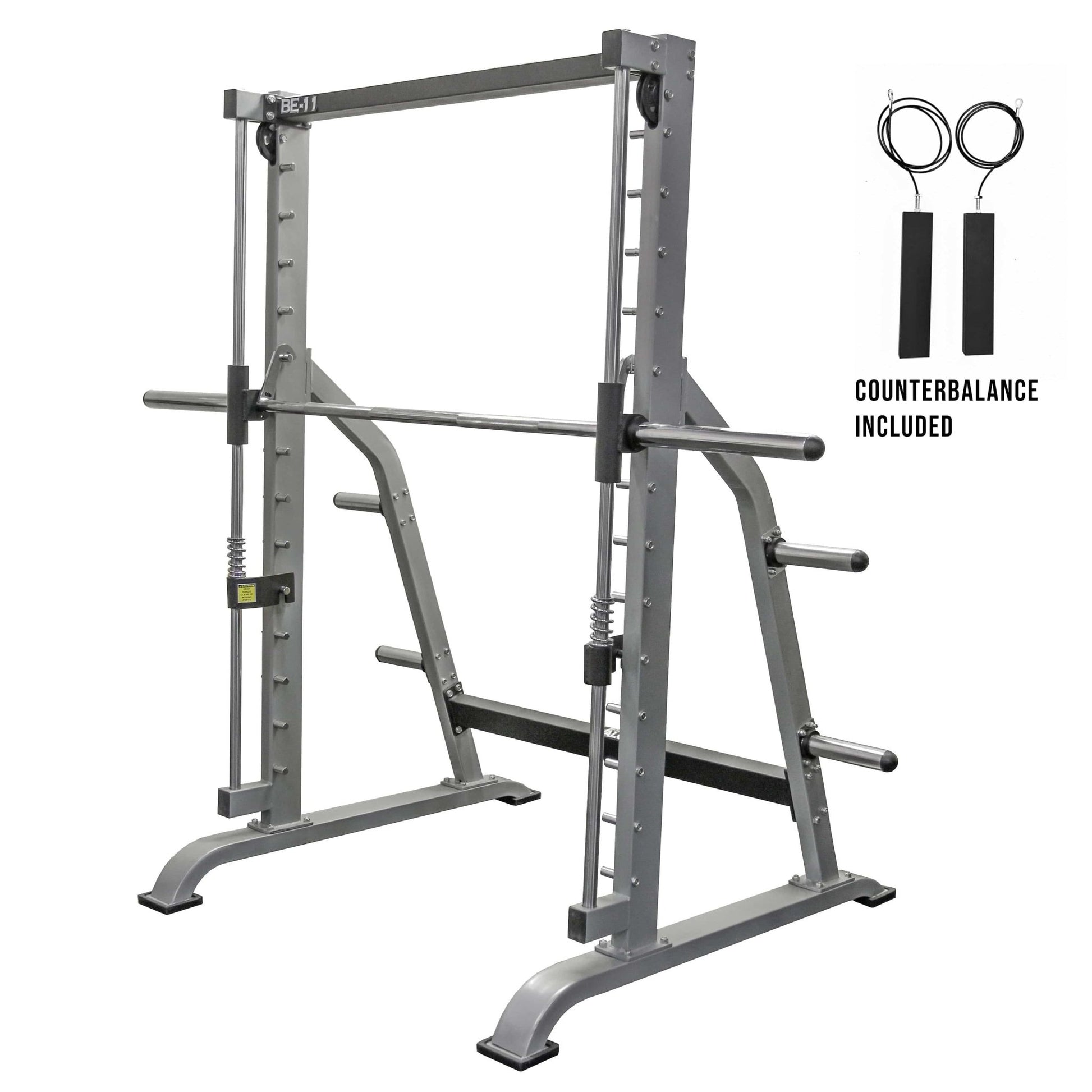 Counterbalanced Smith Machine with Plate Storage Pegs - Grit Grind Strength