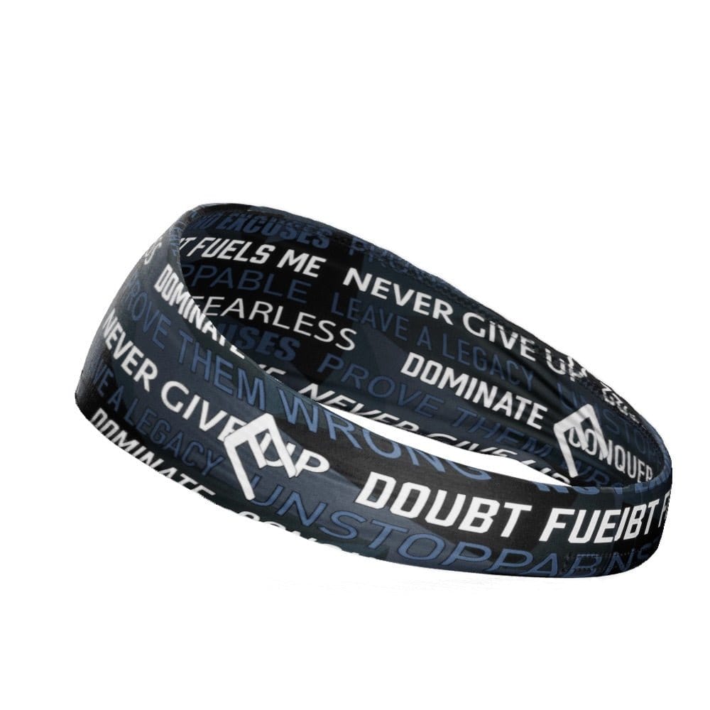 Dark Motivational Headband - Grit Grind Strength