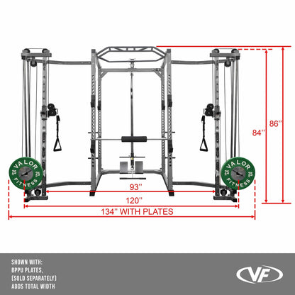 Deluxe 2.5x2.5 Power Rack w/ Multi Grip Pullup Bar - Grit Grind Strength