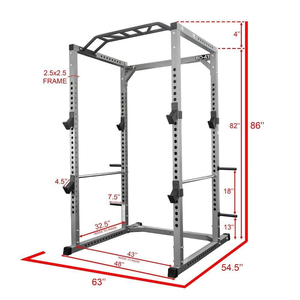 Deluxe 2.5x2.5 Power Rack w/ Multi Grip Pullup Bar - Grit Grind Strength