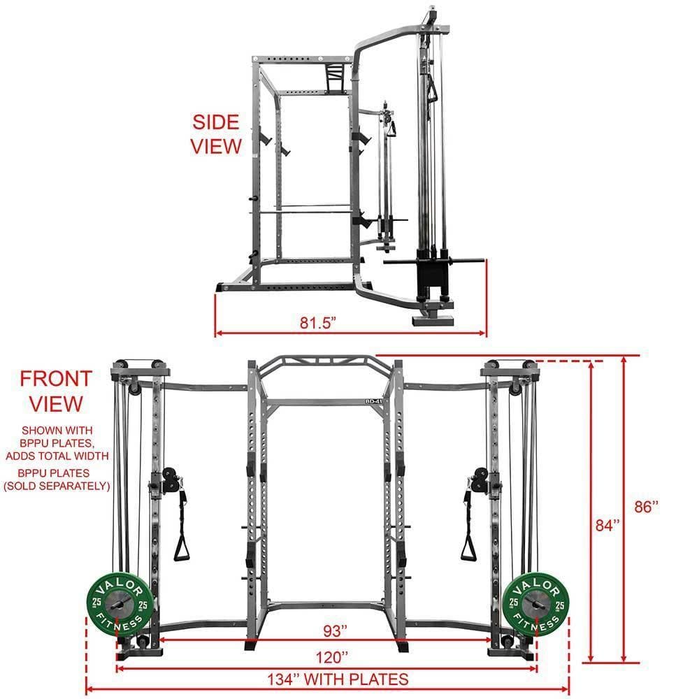 Deluxe 2.5x2.5 Power Rack w/ Multi Grip Pullup Bar - Grit Grind Strength