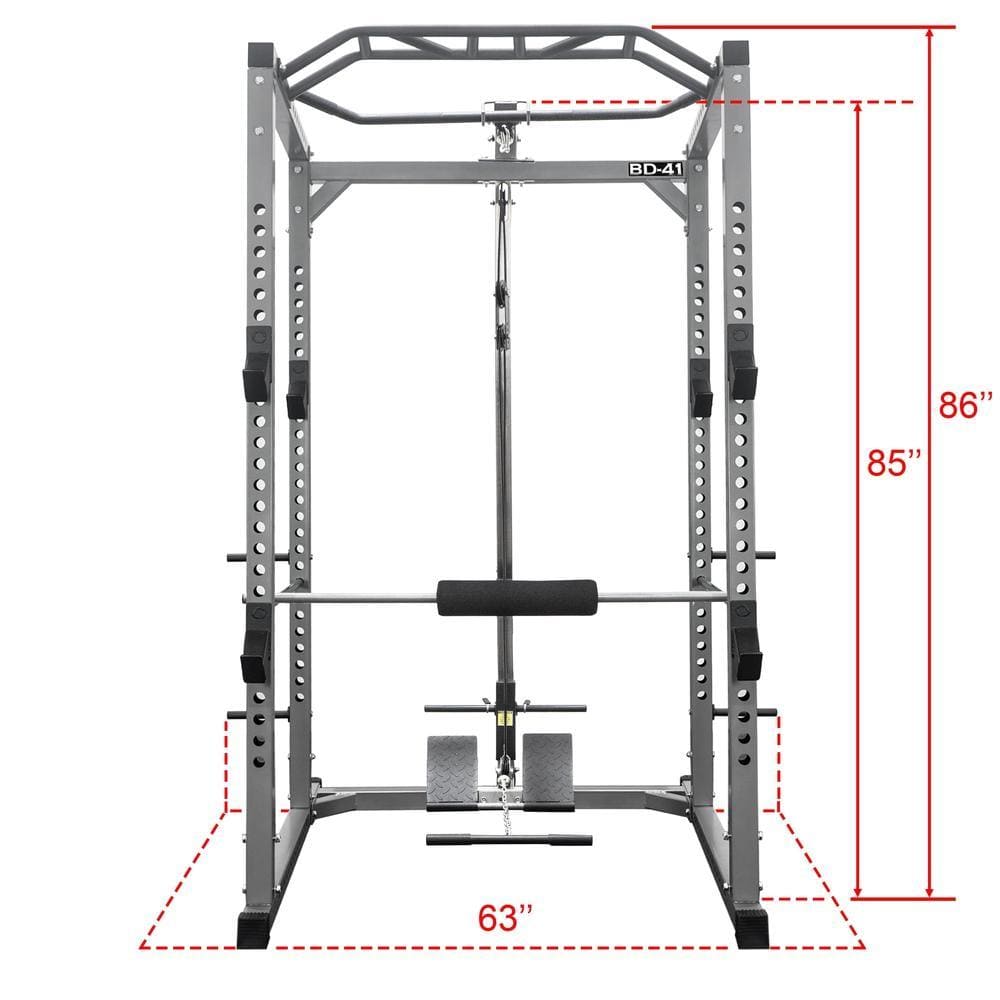 Deluxe 2.5x2.5 Power Rack w/ Multi Grip Pullup Bar - Grit Grind Strength
