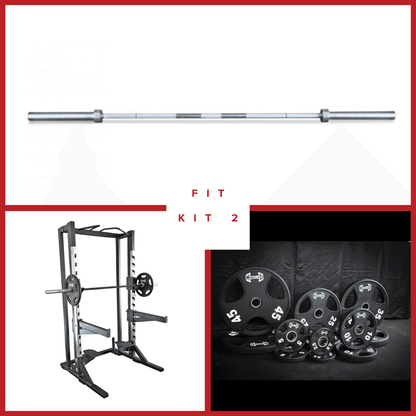Deluxe Half Rack Complete Weight Set - Muscle D Fitness - Heavy Duty - Adjustable Safety Bars - Pull Up - Vertical Olympic Bar Storage - Grit Grind Strength