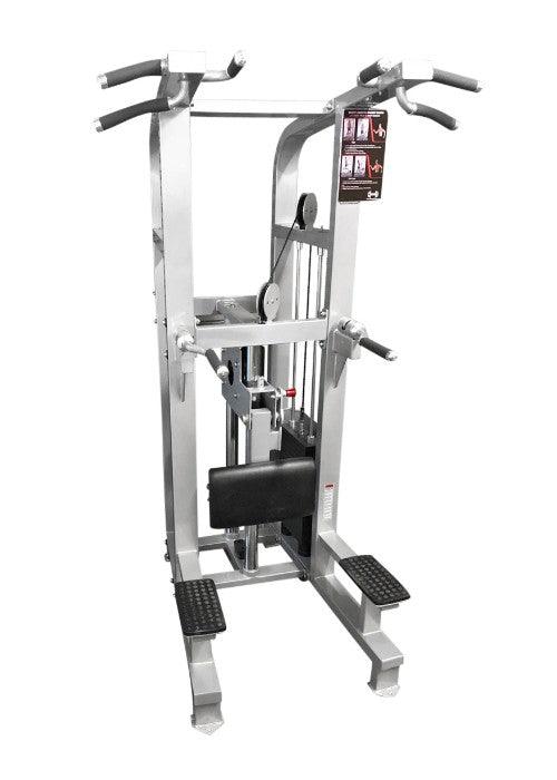 Dual Function Assisted Chin - Dip Combo - Muscle D Fitness - Adjustable - Plate Selectorized - Grit Grind Strength
