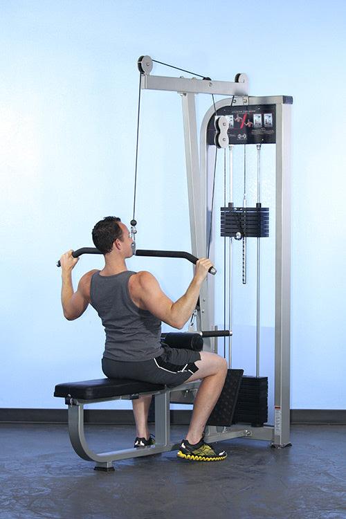 Dual Function Lat - Low Row Combo - Muscle D Fitness - Seated - Pin Selectorized - Commercial Grade - Grit Grind Strength