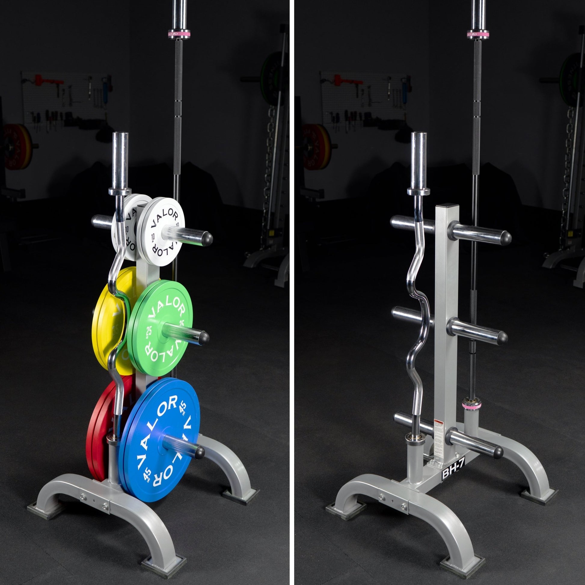 Elevated Storage Tree for Olympic Plates and Barbells - Grit Grind Strength