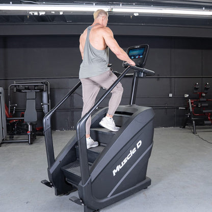 Elite Commercial Stair Climber - Touch Screen - Muscle D Fitness - Grit Grind Strength