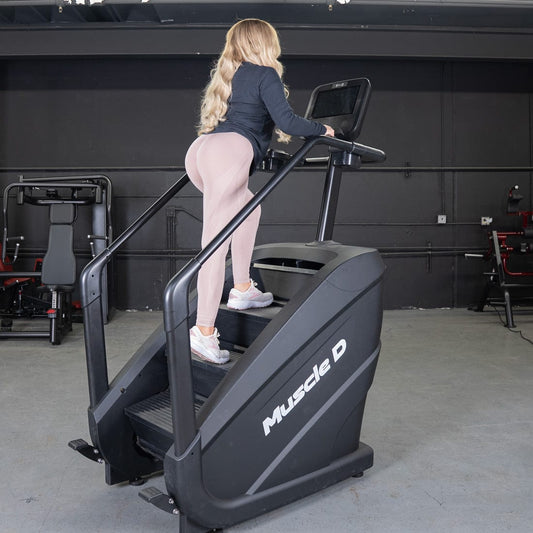 Elite Commercial Stair Climber - Touch Screen - Muscle D Fitness - Grit Grind Strength