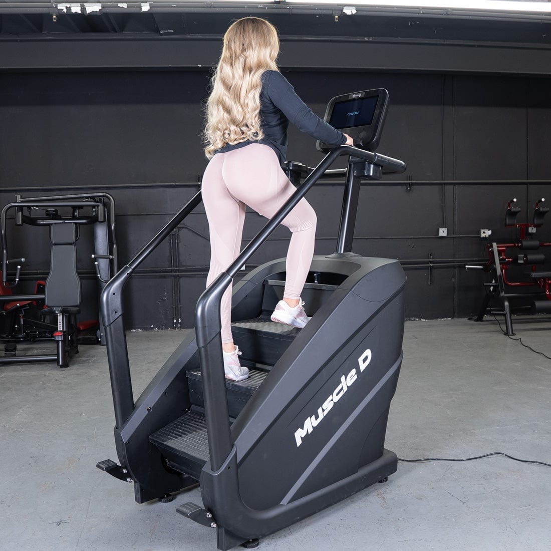 Elite Commercial Stair Climber - Touch Screen - Muscle D Fitness - Grit Grind Strength