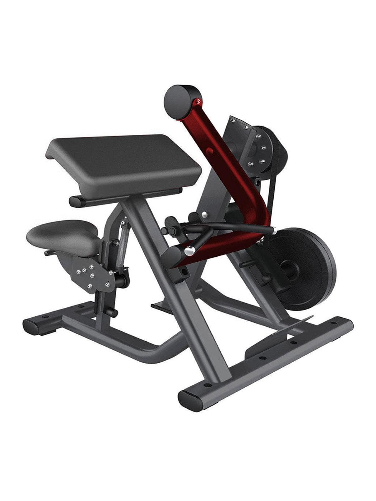 Elite Leverage Biceps Curl - Muscle D Fitness - Commercial - Adjustable Seat - Plate Loaded - Arm Curl Workout - Grit Grind Strength