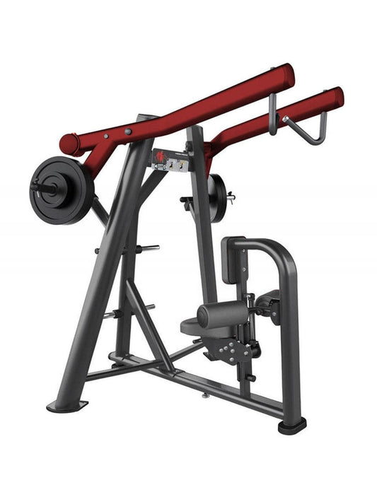 Elite Leverage High Lat Row - Muscle D Fitness - Commercial - Adjustable Seat - Plate Loaded - Back Workout - Grit Grind Strength