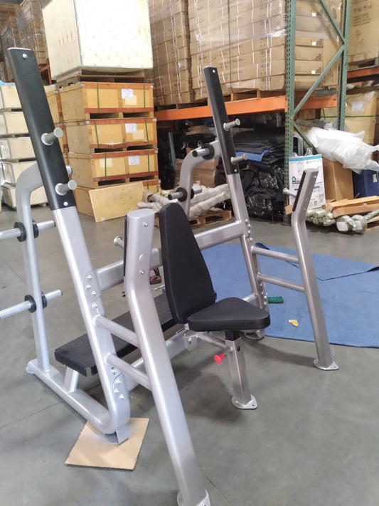 Elite Olympic Military Bench - Muscle D Fitness - Commercial - Seated Upright Shoulder Press - Grit Grind Strength