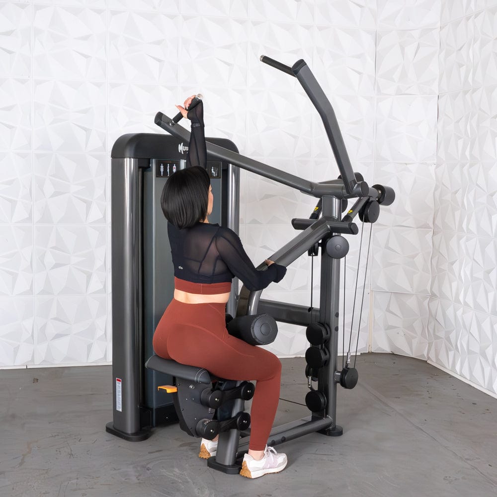 Elite Plus Lat Pulldown - Iso - Lateral | Muscle D Fitness - Grit Grind Strength