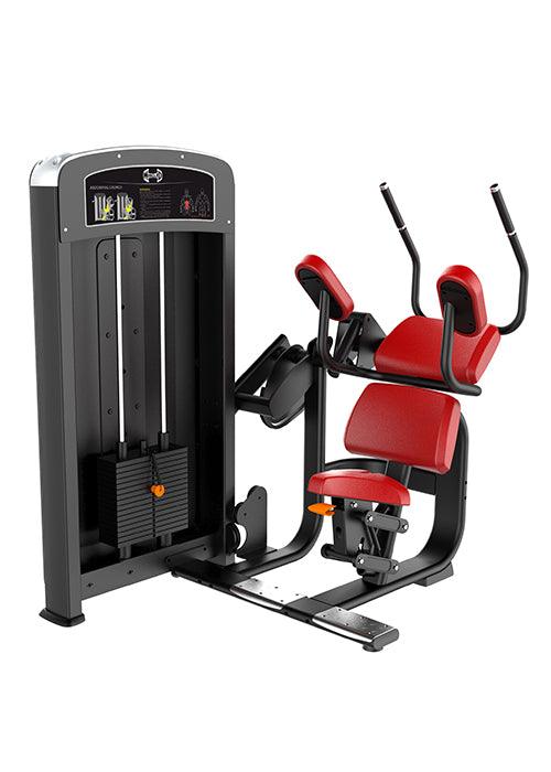 Elite Selectorized Ab Crunch Machine - Muscle D Fitness - Commercial Grade - Adjustable Seat - Pin Selectorized - Abdominal Workout - Grit Grind Strength