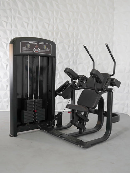 Elite Selectorized Ab Crunch Machine - Muscle D Fitness - Commercial Grade - Adjustable Seat - Pin Selectorized - Abdominal Workout - Grit Grind Strength