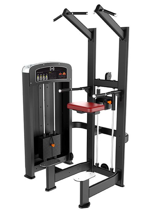 Elite Selectorized Assisted Chin/Dip - Muscle D Fitness - Commercial Grade - Adjustable - Pin Selectorized - Back & Shoulder Combo Machine - Grit Grind Strength