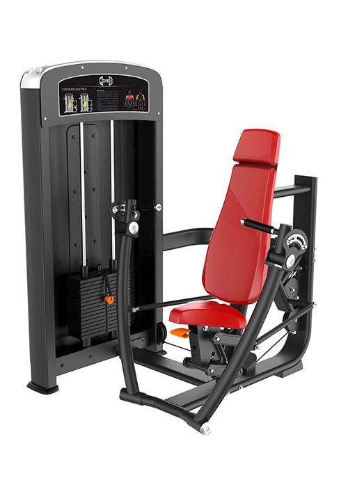 Elite Selectorized Chest Press - Muscle D Fitness - Commercial Grade - Adjustable Seat - Pin Selectorized - Grit Grind Strength