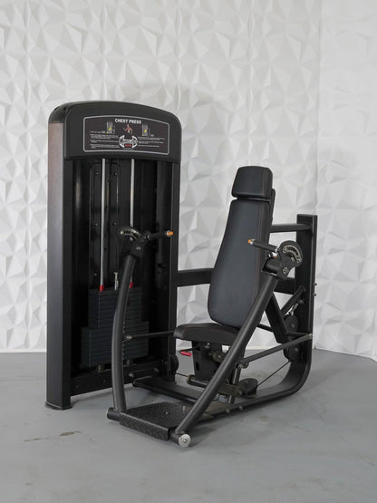 Elite Selectorized Chest Press - Muscle D Fitness - Commercial Grade - Adjustable Seat - Pin Selectorized - Grit Grind Strength