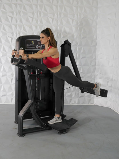 Elite Selectorized Glute - Muscle D Fitness - Commercial Grade - Adjustable - Pin Selectorized - Grit Grind Strength