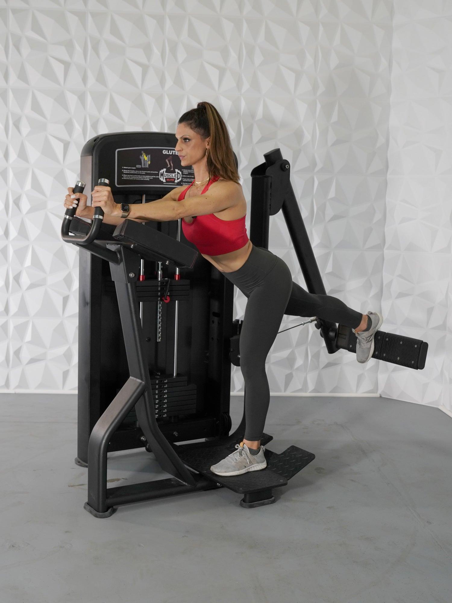 Elite Selectorized Glute - Muscle D Fitness - Commercial Grade - Adjustable - Pin Selectorized - Grit Grind Strength