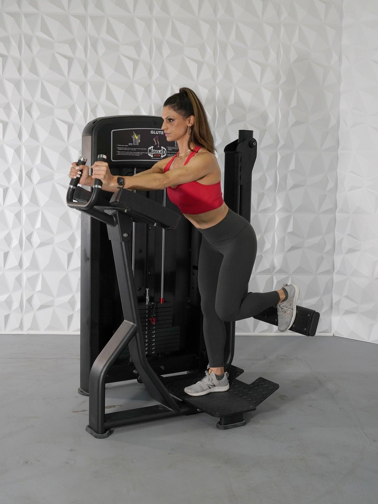 Elite Selectorized Glute - Muscle D Fitness - Commercial Grade - Adjustable - Pin Selectorized - Grit Grind Strength
