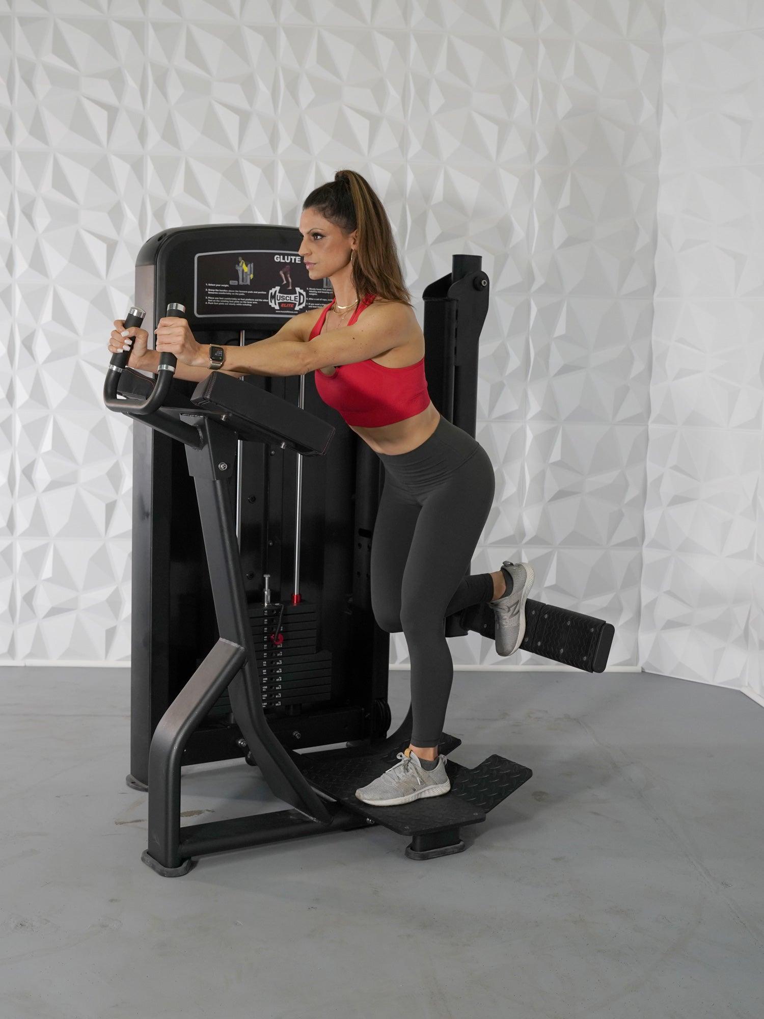 Elite Selectorized Glute - Muscle D Fitness - Commercial Grade - Adjustable - Pin Selectorized - Grit Grind Strength