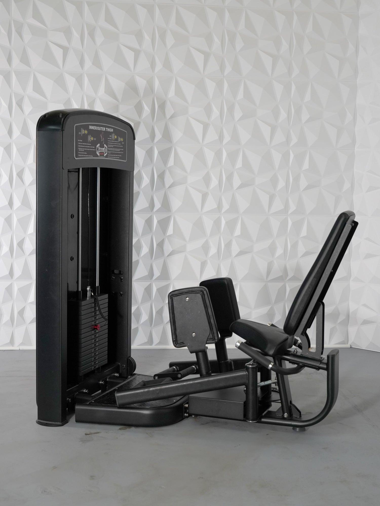 Elite Selectorized Inner & Outer Thigh - Muscle D Fitness - Commercial Grade - Adjustable Seat - Pin Selectorized - Leg Combo - Grit Grind Strength