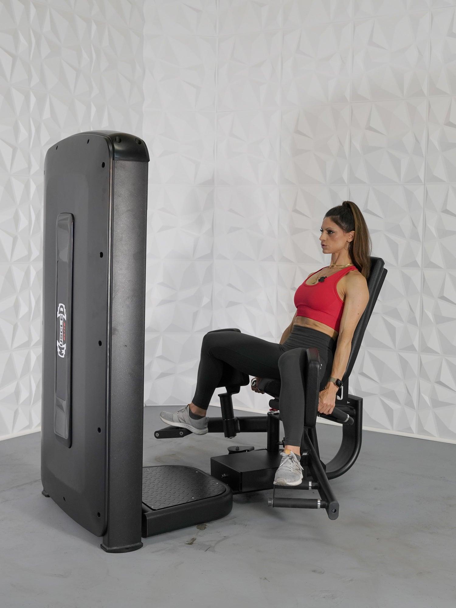 Elite Selectorized Inner & Outer Thigh - Muscle D Fitness - Commercial Grade - Adjustable Seat - Pin Selectorized - Leg Combo - Grit Grind Strength