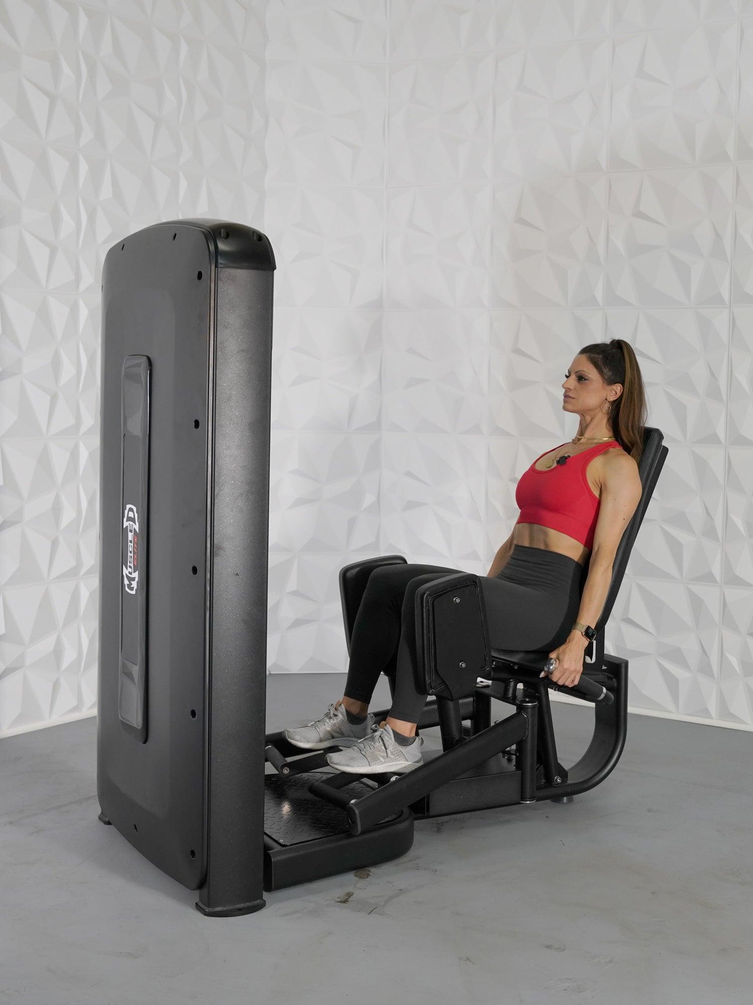 Elite Selectorized Inner & Outer Thigh - Muscle D Fitness - Commercial Grade - Adjustable Seat - Pin Selectorized - Leg Combo - Grit Grind Strength
