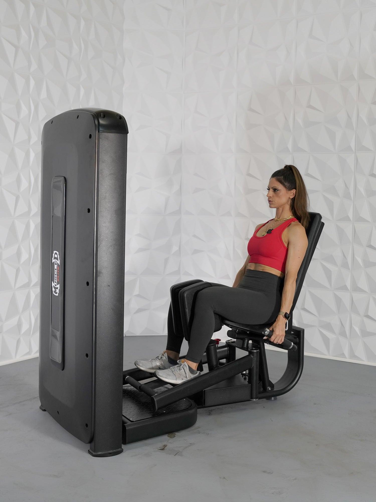 Elite Selectorized Inner & Outer Thigh - Muscle D Fitness - Commercial Grade - Adjustable Seat - Pin Selectorized - Leg Combo - Grit Grind Strength