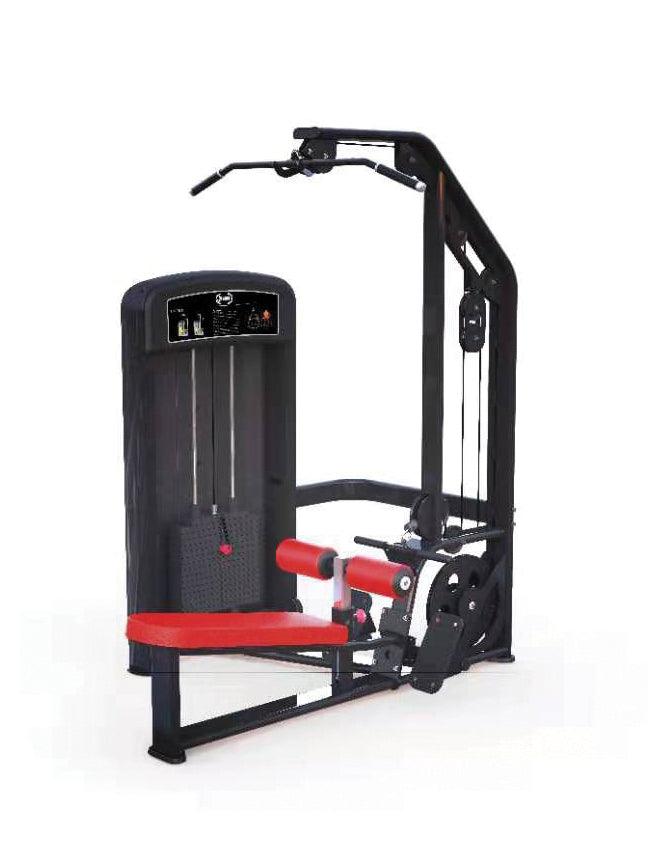 Elite Selectorized Lat / Low Row - Muscle D Fitness - Commercial Grade - Adjustable Seat - Pin Selectorized - Grit Grind Strength