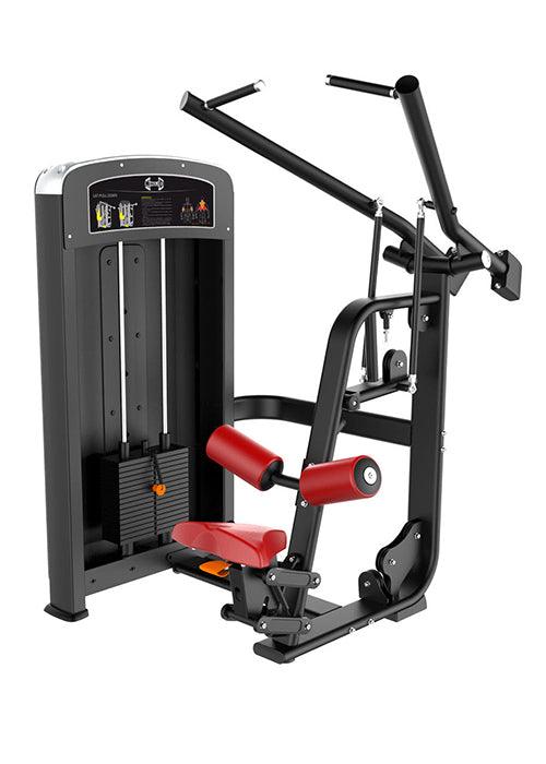 Elite Selectorized Lat Pulldown - Muscle D Fitness - Commercial Adjustable Seated Pin Selectorized Lat Pull - Down - Grit Grind Strength