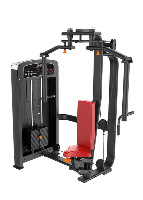 Elite Selectorized Pec Deck/Rear Delt - Muscle D Fitness - Commercial - Adjustable Seat - Pin Selectorized Chest / Back Combo - Grit Grind Strength