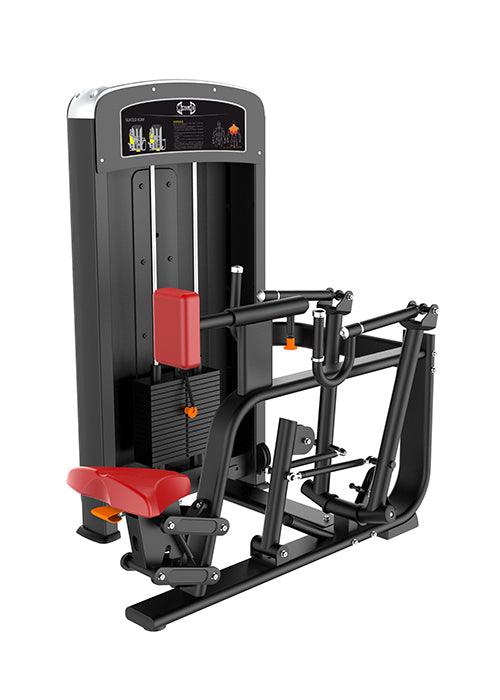 Elite Selectorized Seated Row - Muscle D Fitness - Commercial Adjustable Seated Pin Selectorized Rear Delt Workout - Grit Grind Strength