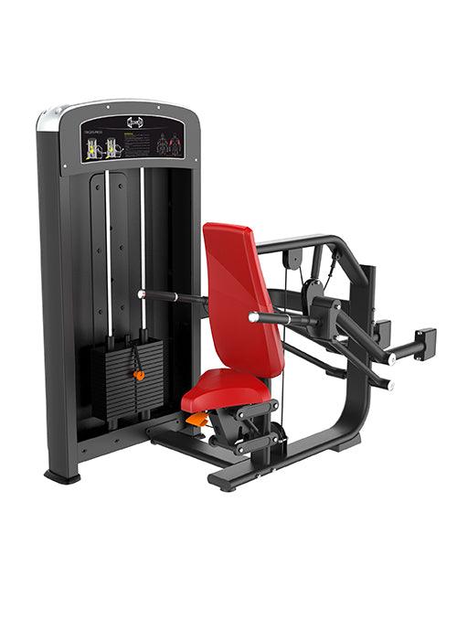 Elite Selectorized Triceps Press - Muscle D Fitness - Commercial Adjustable Seated Pin Selectorized Triceps Press Dip Press - Grit Grind Strength