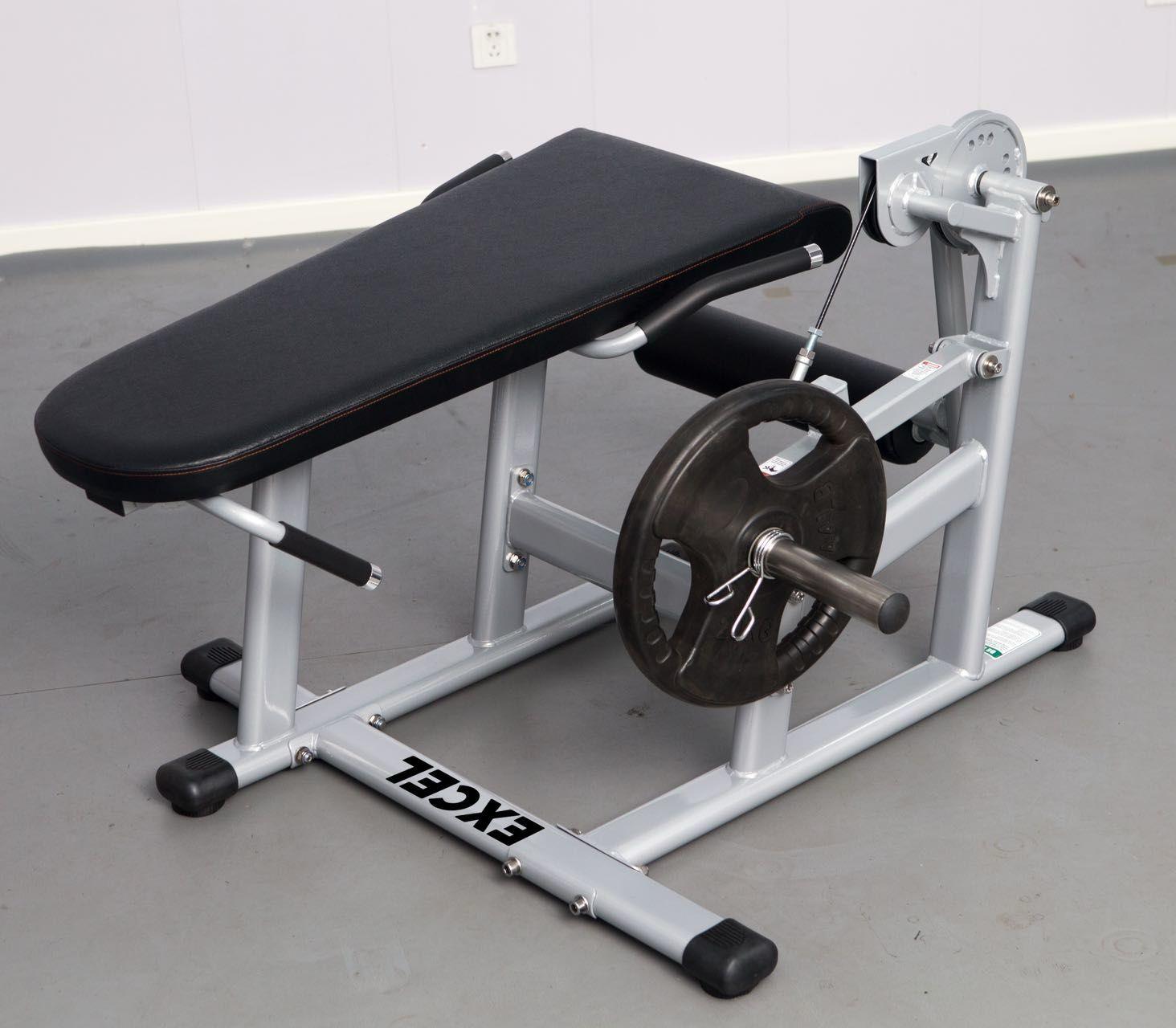 Excel Base Leg Extension / Leg Curl Combo - Muscle D Fitness - Plate Loaded - Silver, Black - Grit Grind Strength