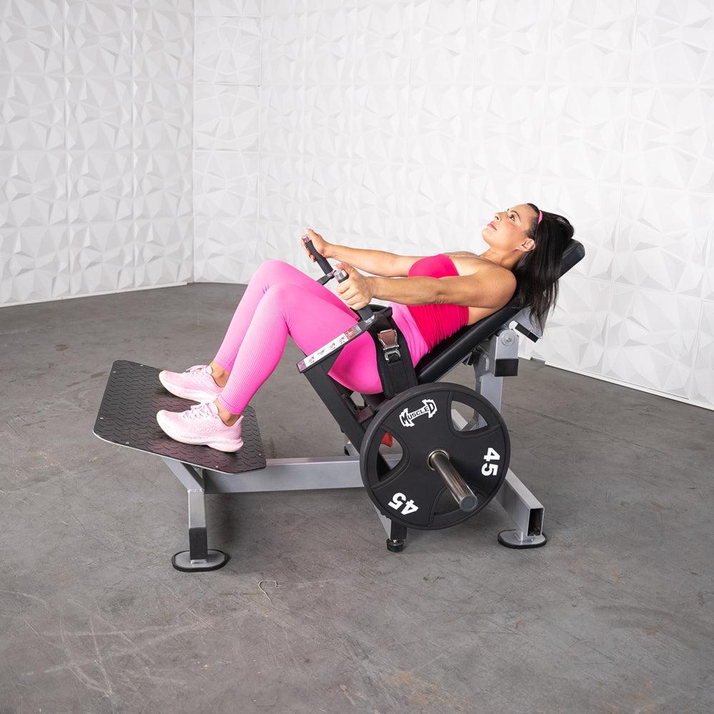 Excel Base Plate Loaded Hip Thruster - Muscle D Fitness - Leverage Glute Drive - Grit Grind Strength